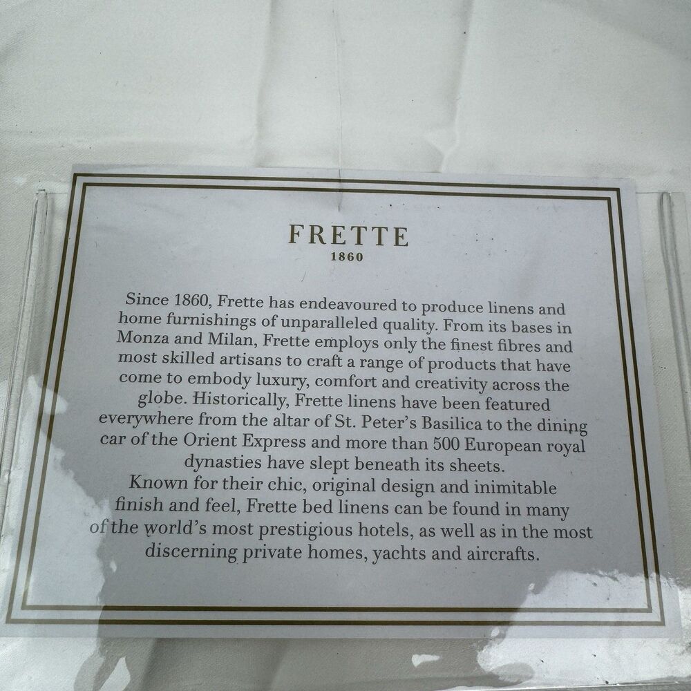 Frette Queen Bold Duvet Cover , Milk/Slate Grey , 100% Cotton, Made In Italy - Picture 5 of 10